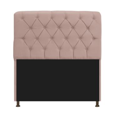 Imagem de Cabeceira Estofada Lady 160 Cm Queen Size Com Capitonê Suede - Doce Sonho Móveis Rosê