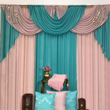 Imagem de Cortina Afro 3 Metros Sala Quarto Para Varão - Salmão