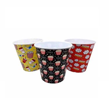 Imagem de Balde Para Pipoca De Vinila Estampado 18cm