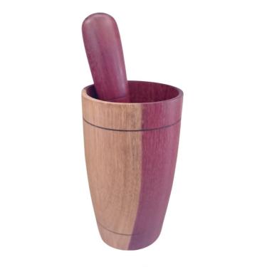 Imagem de Pilão De Madeira Nobre Estilo Copo 20x10