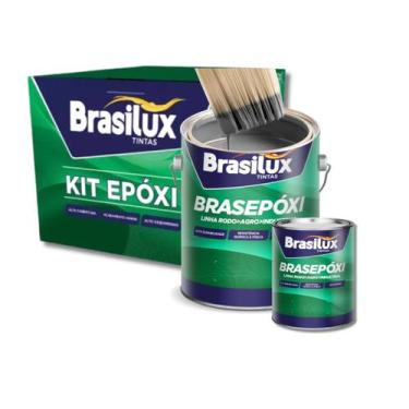 Imagem de Tinta Epoxi Brasilux Galão 3,6l P/ Banheiro/cozinha, Cinza para Adesão