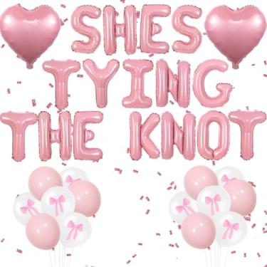 Imagem de Wonmelody Decoração Para Chá De Panela "Ela Está Se Casando", Balão, Faixa, Laço, Decoração, Anel Rosa, Diamante, Despedida Solteira, Casamento, Noivado