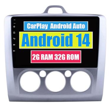 Imagem de RoverOne Central Multimídia para Ford para Focus 2 II 2004-2011 com CarPlay Android Auto Navegação GPS Bluetooth Radio Estéreo WiFi