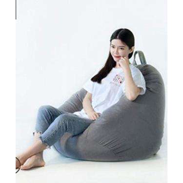 Imagem de QIROG Capa de sofá preguiçosa puff espreguiçadeira cadeira de sofá assento de sofá móveis de sala de estar sem enchimento saco de feijão sofá cama banquinho sofá puff tatami-número 4_S-70X80CM_CHINA