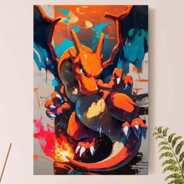 Imagem de Placa Quadro Decorativo Po.ke.mon - Ch.ari.za.rd (Charizard_03)