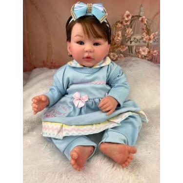 Imagem de Bebê Reborn Menina Linda Muito Realista Siliconada - Mundo Azul e Rosa