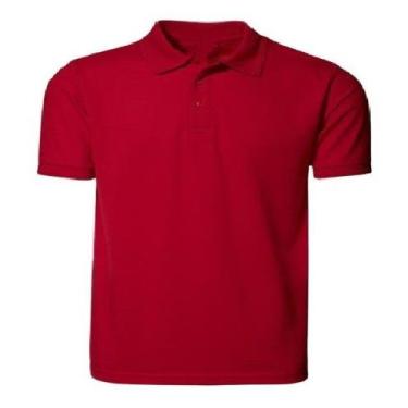 Imagem de Camisa Masculina Gola Polo Plus Size Piquet Poliéster - Genérico, Verm