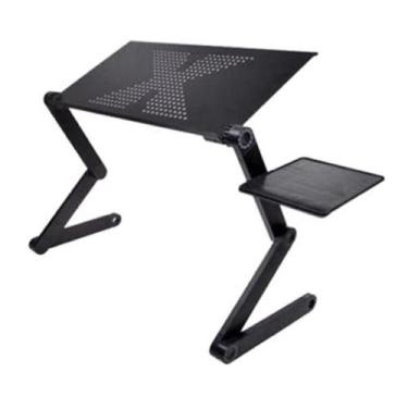 Imagem de Mesa Para Notebook Multifuncional Articulável Sofá Preta T8 - Top Tota