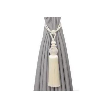 Imagem de Abraçadeira Natacha para Cortinas Off White Sofisticado e Versátil - E