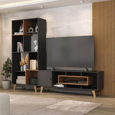 Imagem de Estante Home para Tv até 65 Polegadas com 1 Porta Prime Yescasa Grafite