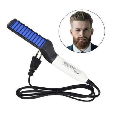 Imagem de Pente Elétrico Chapinha Modelador Alisador De Barba E Cabelo