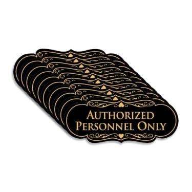 Imagem de Signs ByLITA Placa exclusiva de designer autorizada (preto dourado) - pacote médio com 10