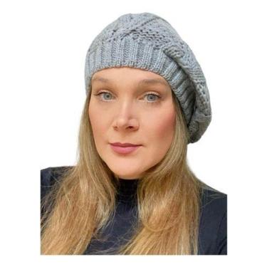Imagem de Touca Caída Tricô Gorro Boina Beanie Lã Masculina Feminina Macio Quent