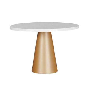 Imagem de oshhni Suporte redondo para bolo, prato decorativo para bolo, bandeja para exibição de cupcakes para reuniões familiares e outros eventos, decoração de casa, L White