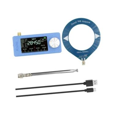Imagem de BaotyJie Rádio portátil SI4732 com receptor multibanda, carregamento USB, mini rádio com antena de loop para caminhadas, pesca, mochilão, casa, idosos, Azul