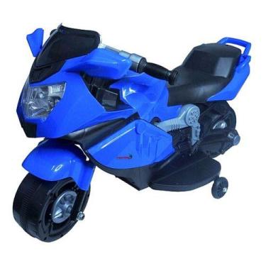 Imagem de Mini Moto Elétrica Infantil 6v Importway C/ Luzes E Som Azul