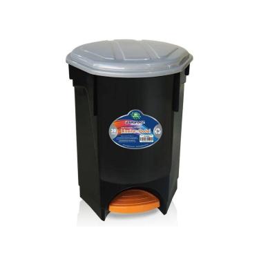 Imagem de Lixeira 30Lts Com Pedal Montado Cozinha Banheiro Arqplast
