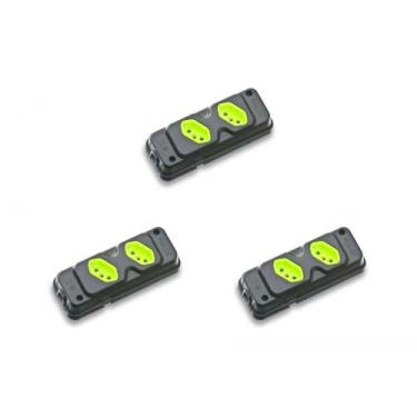 Imagem de Kit C/3 - Tomada Barra Fiolux Dupla 20A 2 Polos+Terra P...