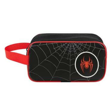 Imagem de Estojo Escolar Infantil Duplo Masculino Reforçado Premium Menino Aranha Cristal