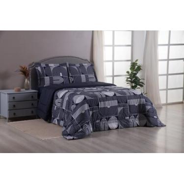 Imagem de Edredom estampado QUEEN micropercal 400 fios 3peças - SAFIRA ENXOVAIS,