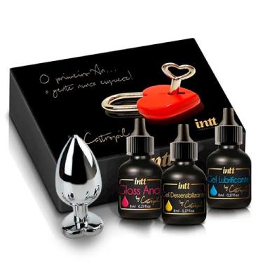 Imagem de Kit Íntimo Meu Primeiro Anal sem Dor, 1 Gel Gloss, 1 Gel Facilitador,1 Gel Umectante e 1 Plug Metal M