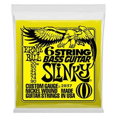Imagem de Cordas de guitarra elétrica 6 cordas Ernie Ball Skinny Top Heavy Bottom Slinky Nickel Wound 20w, calibre 90