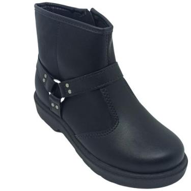 Imagem de Bota Molekinha Napa Berlim Menina com Argola Decorativa, Preto, 31