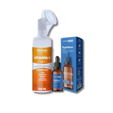 Imagem de Mousse Micelar Limpeza facial Vitamina C 150ml + Sérum Peptídeos