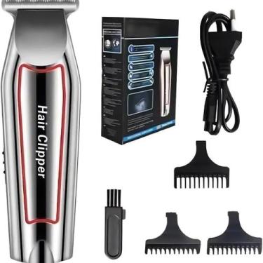 Imagem de Maquina De Cortar Cabelo Aparador De Pelos Kemei Hair Clipper Km032 Bi