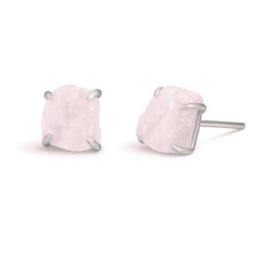 Imagem de Brinco Tarraxa Calcita Mangano - Cristal Natural, Prata 925