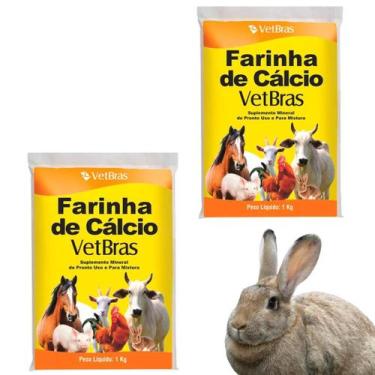 Imagem de Kit Com 2 Unidades Suplemento Mineral Alimentar Farinha De Calcio Vetb