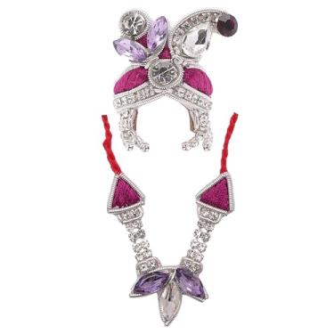 Imagem de Aditri Creation Conjunto decorativo Mala Mukut para Deusa Deus Ganesh/Laddu Gopal/Devi Maa/Radha Krishna Haar Sringar Conjunto de joias de divindades para o festival indiano Janmashtami (tamanho: - 0