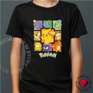 Imagem de Camiseta Infantil e Adulto Personagens Pokemon - Mina Store, Preto, M