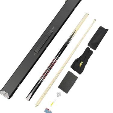 Imagem de 1/2 Bastão de taco de sinuca de madeira cinza branca – Bastões de taco de bilhar de 147 cm para adultos, ponta de 10 mm, bastões de sinuca premium para homens, bastões de taco para mesa de sinuca (Um