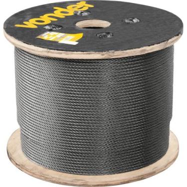 Imagem de Cabo de aço af 1/4" alma de fibra 6x7 polido c/ 100m Vonder