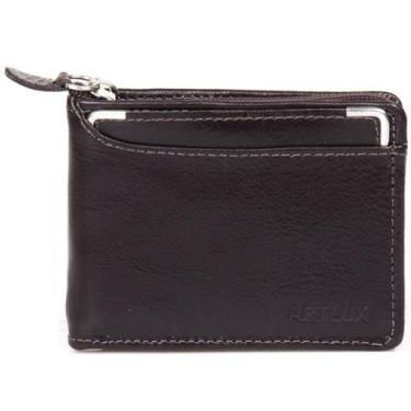 Imagem de Carteira em Couro para CNH Antifurto Artlux 097, Cafe