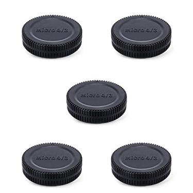 Imagem de Tampa de lente traseira e tampa de corpo JJC para Olympus E-M10 Mark III E-M5 Mark II E-M1 Mark II E-PL8 E-PL7 E-P5 Pen-F Panasonic DMC-G7 DMC-G8 DMC-GH5 DMC-GX85 DMC-G85 DMC-GF9 etc. Adequado para montagem M 4/3, 5 Pack