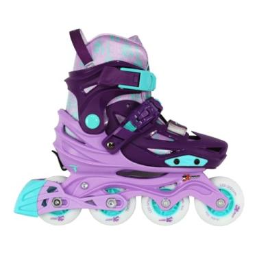 Imagem de Patins Traxart Infantil X-light Roxo Rodas LED - 68/70mm ou 70/72mm ABEC-9