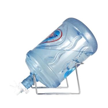 Imagem de Operitacx Suporte de jarro de água de aço inoxidável de 3 a 5 galões, suporte antiderrapante para garrafas de 48 mm e 55 mm