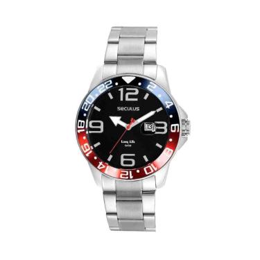Imagem de Relógio Seculus Lupa Prata Masculino 44012G0SVNA3-Masculino