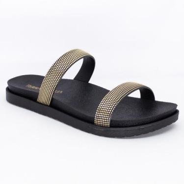 Imagem de Sandalia Ortopedica Terra E Agua Papete Feminina Tiras Macia - Terra e