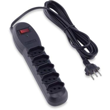 Imagem de Filtro De Linha 5 Tomadas Slim 3,0M Pt