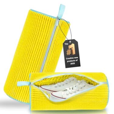 Imagem de Peuesty Bolsa para máquina de lavar sapatos, reutilizável, para tênis, botas, delicadas, lavagem à máquina, seguro, limpador de sapatos, protege limpeza profunda em lavadoras