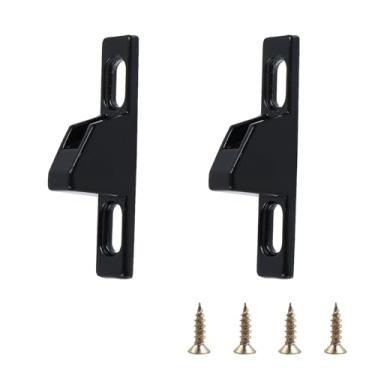 Imagem de Oedema 2 peças de trava de porta deslizante de zinco para porta de vidro deslizante com parafusos para várias janelas e portas, cinza