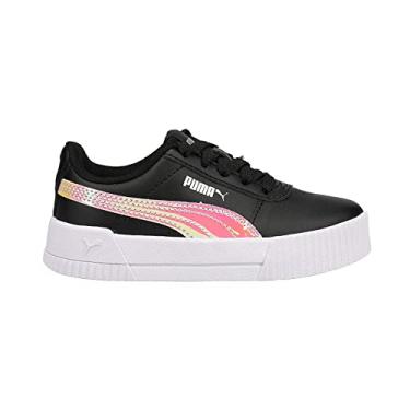 Imagem de PUMA Carina Holo Little Kids' Shoes in Black/Silver, Size 1