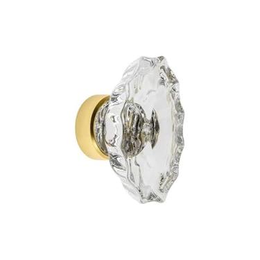 Imagem de Grandeur Puxador de armário de cristal Biarritz de 3,5 cm em latão polido