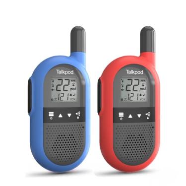 Imagem de Talkpod Pacote Com 2 Walkie Talkies F40 Para Crianças E Adultos, Rádio Portátil Frs Bidirecional Com Bateria De Íons De Lítio, 22 Canais, Walkie Talkie Familiar Com Vox, Display Lcd Para Aventuras