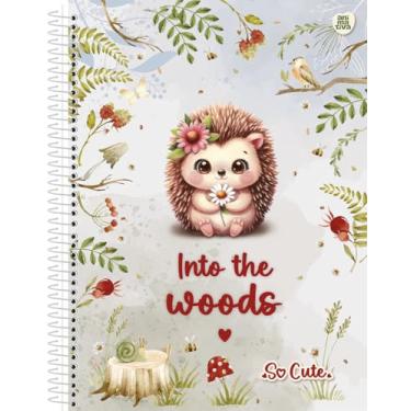 Imagem de Caderno Universitário Animativa, 10 Matérias, Capa Dura, So Cute, 160 Folhas, Pacote com 4