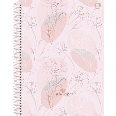 Imagem de Caderno Universitário Animativa, 1 Matéria, Capa Dura - Hot Stamping, Rosa Rose, 80 Folhas, Pacote com 4 Unidades