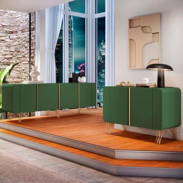 Imagem de Balcão Aparador Buffet Saluti E Benvenuto Verde Pistache - Hb Móveis